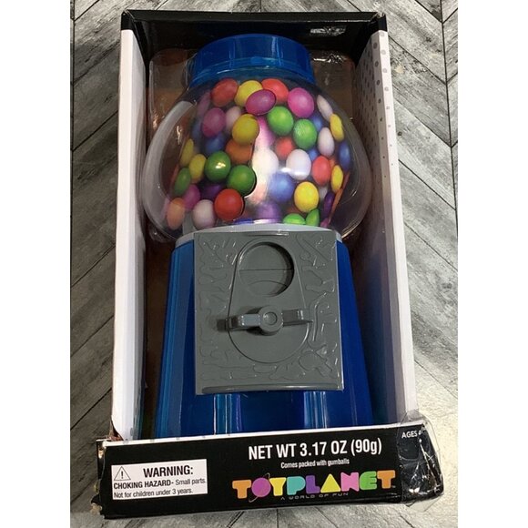 Gumball Machine Bubble Gum Bank Blue Coin Operated - Picture 4 of 5